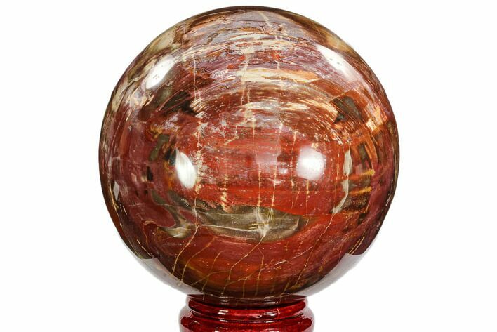 Colorful Petrified Wood Sphere - Madagascar #106993